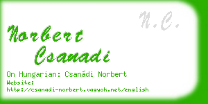 norbert csanadi business card
